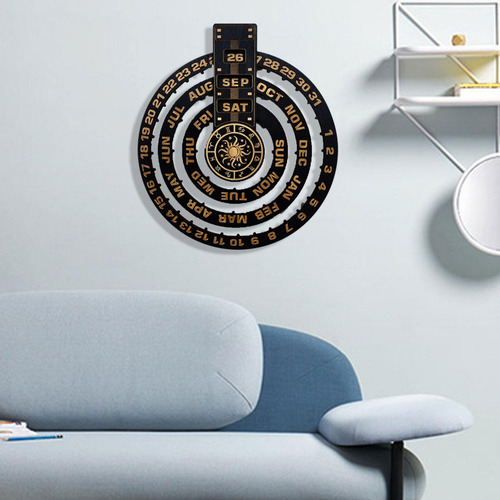 Tablero De Péndulo De Madera Calendario Colgante Arte