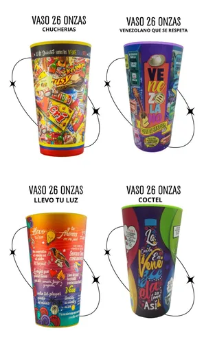 Vasos Venezuela 26oz (docena)