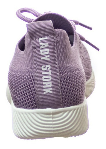 Imagen 5 de 8 de Zapatillas Lady Stork Martina Con Cordones Purple Omar Sport