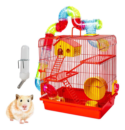 Gaiola Hamster Luxo Labirinto 3 Andares Completa Promoção