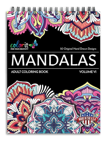 Colorit Mandalas To Color Volume Vi, Libro Para Colorear Pa