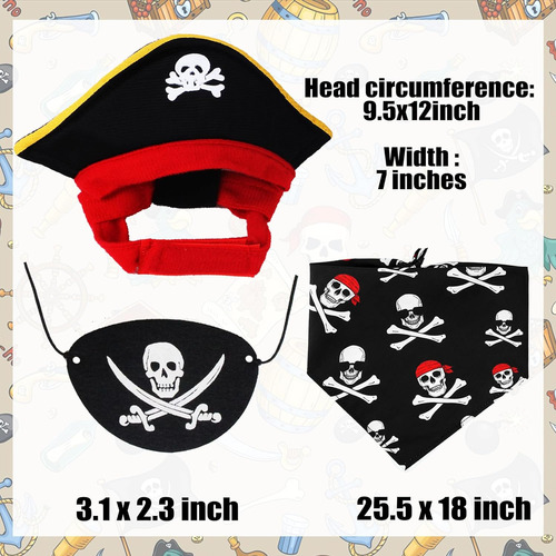 Disfraz De Gato Pirata Con Sombrero Y Triángulo Para Hallowe
