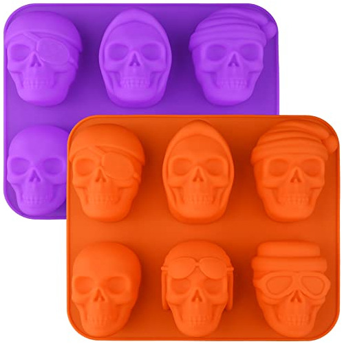 Molde Grande Tarta De Calavera De Silicona, Juego De 2 ...