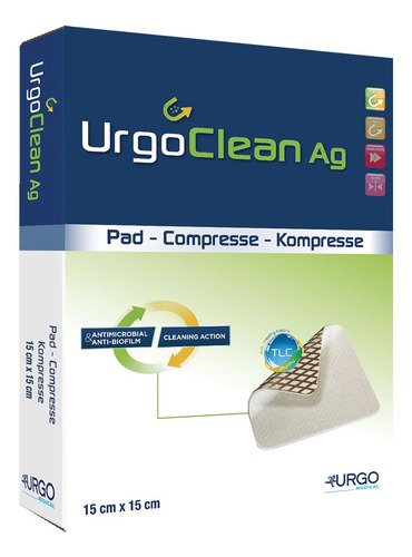 Urgoclean Ag Apósitos Antimicrobianos 15x15 Cm C/10