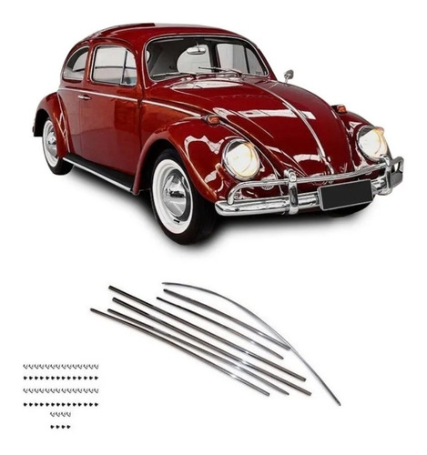 Baguetas Anchas Frisos Para Fusca Modelo Antigo Volkswagen