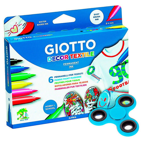 Marcador Giotto 6 Unidades Primera Infancia + Spinner El Rey