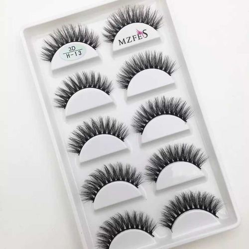 Cílios Postiços 3dh13 Estilo Mink Com 05 Pares