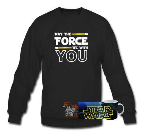 Poleron Polo + Taza, Star Wars, May The Force Be With You, Serie, Xxl / Kingstore10