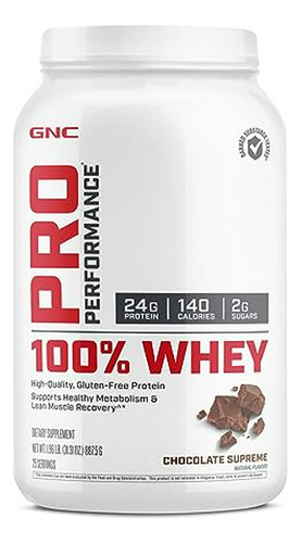 Proteína Suero Chocolate Gnc 100% - 25 Porciones, Metabolismo Y Recuperación Muscular