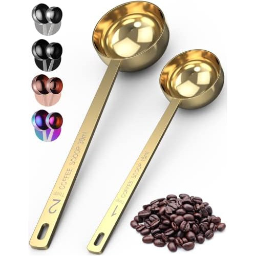 Juego De Cucharas Dosificadoras De Café Premium Orblue...