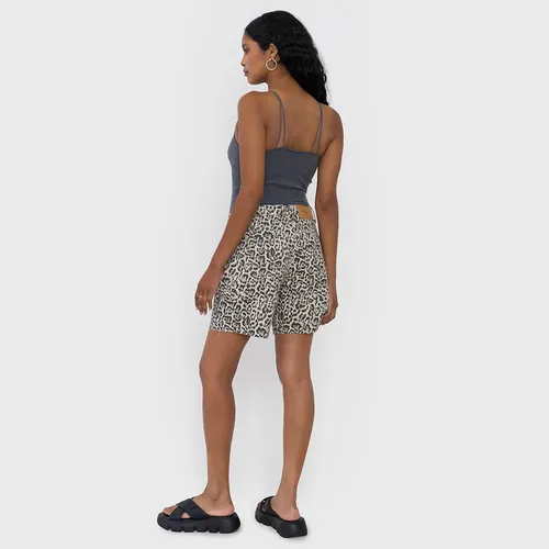 Short Mujer Animal Print Beige Corona