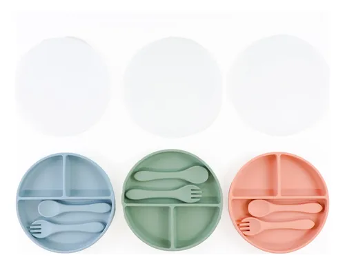 Bendee Baby Juego De Alimentacion De Silicona (muerto (rosa)