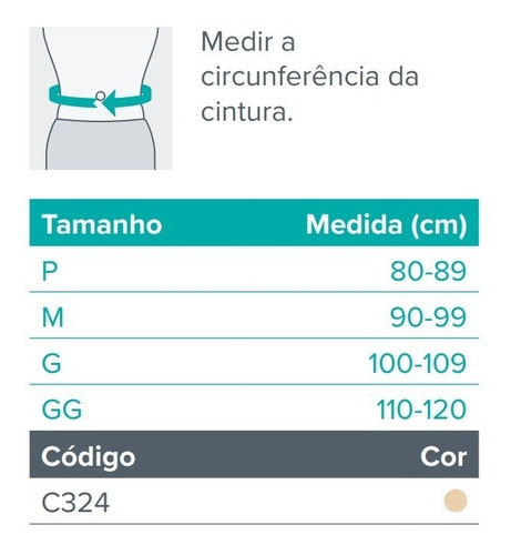 Imagem 4 de 4 de Colete Putti Alto Elastico Chantal C-325 Toracolombossacra