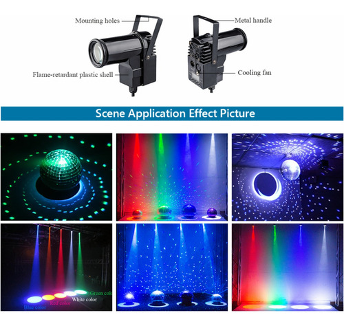 Foco Para Bola Espejo, Disco Rgbw Con Dmx/ Lightsolution
