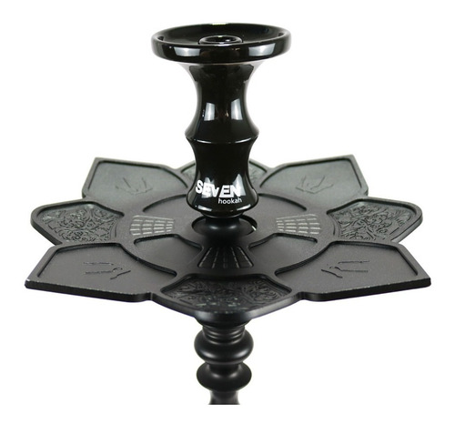 Imagem 2 de 4 de Narguile Completo Grande Hookah King Royale - Preto