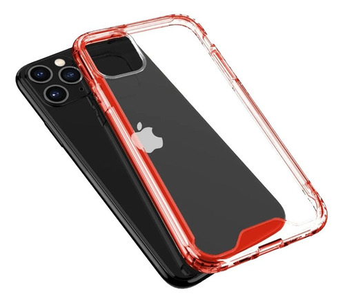 Funda Case Acrigel Xiaomi Reforzado Premium Rojo Transparent