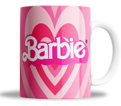 Taza De Cerámica - Barbie - Corazones -powerpuff