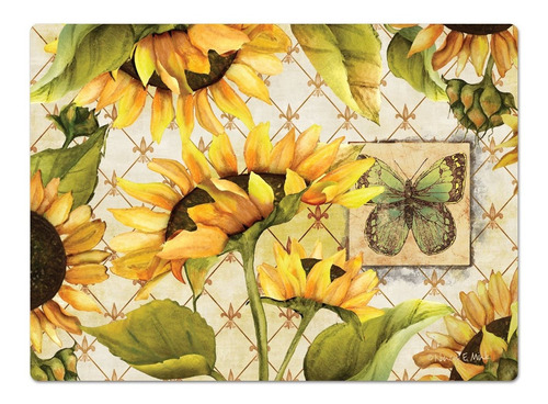 Counterart Hardboard Placemat, Girasoles En Flor, Conjunto D