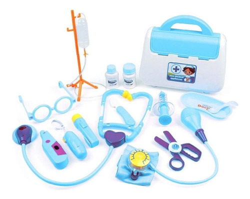 Kit De Maletín De Doctora De Juguete Con Luz Y Sonido 15 Pzs