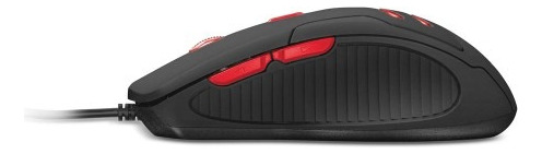 Kit de ratón para juegos de 3200 dpi y alfombrilla de ratón Multilaser Mo306, color rojo