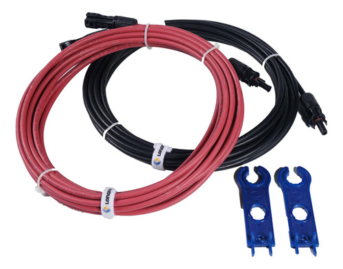 Lopopvsys Cable Extension Panel Solar 30 Pie Rojo + Negro 10