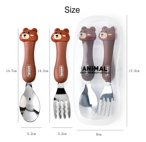 Set De 2 Piezas De Vajilla Portátil Para Niños Pequeños