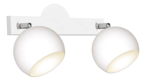 Lampara Aplique Techo Pared 2 Luces Spot Barral Moderno E27 Color Blanco/Cromo