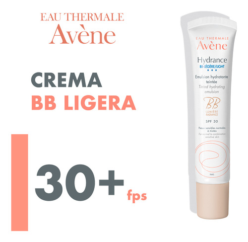 Avène Hydrance Bb Cream Ligera 4 En 1 Con Color Spf30 40ml