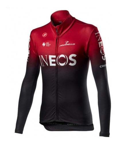 Jersey Castelli Ineos Thermal Ls Dar Black Red