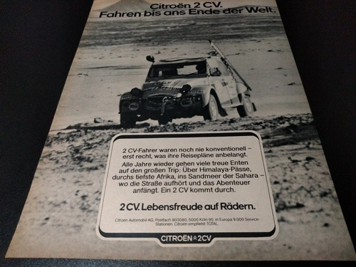 (pa406) Publicidad Clipping Citroen 2 Cv * 1980