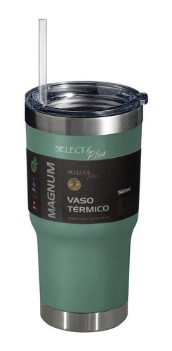 Vaso Termico C/sorbito 560ml Ac.inox Verde