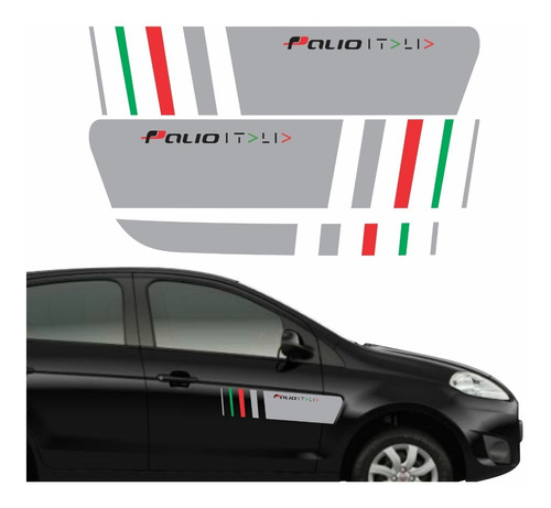 Kit Adesivo Faixa Lateral Palio Sporting Italia Imp118 Fgc