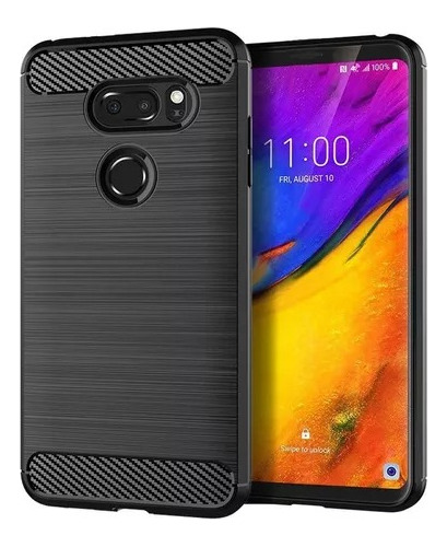 Funda Para LG V30s Case Fibra De Carbono Tpu Flexible