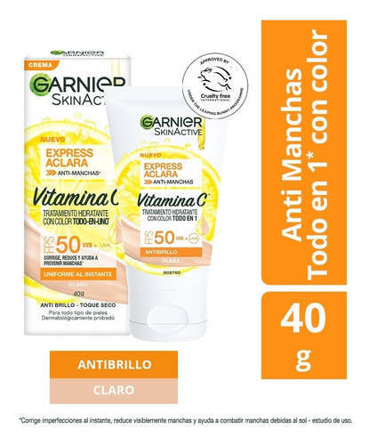 Tratamiento Hidratante Garnier Skin Active Tono Claro 40 G 