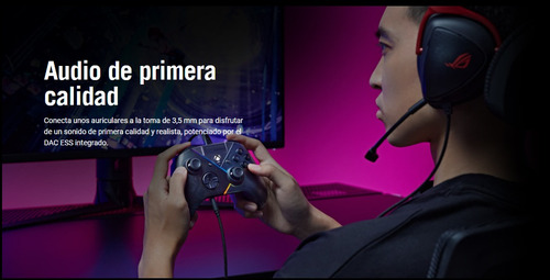 Gamepad Mando Asus Rog Raikiri Usb-c Pc Xbox Audio Ess Dac