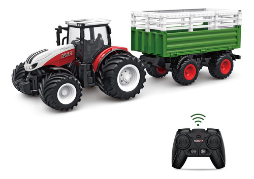 Fisca Tractor Rc - Camin De Granja A Control Remoto Con Remo