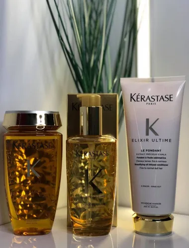 Combo Kerastase Elixir Ultime Shampoo+ Acondicionador+ Oleo