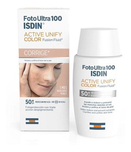 Protector Solar, Active Unify Color, Fusion Fluid. Isdin