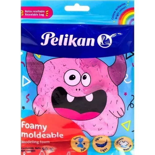 Foamy Moldeable Lavable Pelikan 50gr Color Rosado