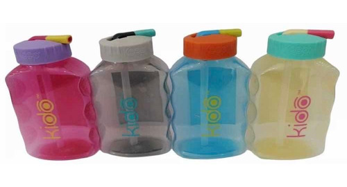 Pack 4 Botellas De Agua Toma Jugos Para Niños Niñas 250 Ml