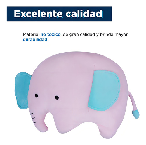 Miniso Peluche Elefante Cute Rosa 40 Cm