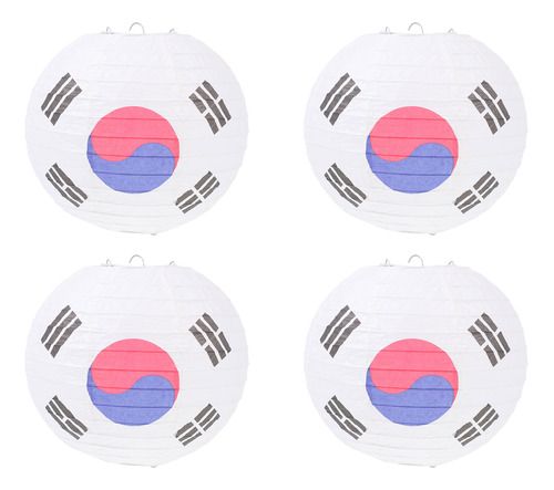 Lámpara De Sushi Con La Bandera Coreana, Farol Colgante, 4 U
