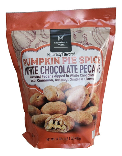 Nueces Pecans Con Chocolate Blanco Y Pumpkin Pie Spice 482g