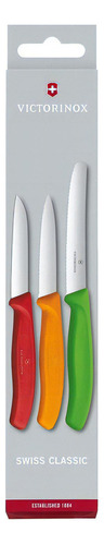 Set De Cuchillos Victorinox Mondadores X 3 - Electromundo Color Rojo/naranjo/verde