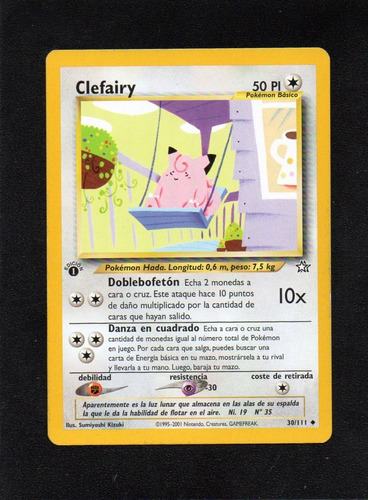 Carta Pokemon Tcg 1era Edicion, Clefairy - 30/111, Mira !!!