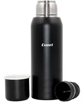 Comprar Termo Cuori 1l Acero Inoxidable Recubierto Tapón Cebador Color Negro