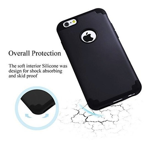 Serie Fba Estuche Para iPhone 6 Doble Capa Silicona Pc