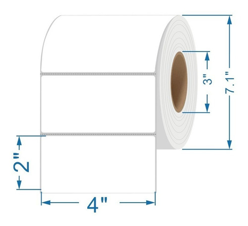 Etiquetas Térmicas Zebra 4 X 2 / 10 X 5 Cm Rollo 2750 Core:3