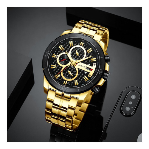 Reloj Curren Krec6018 Dorado Hombre