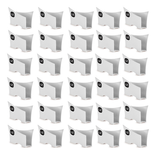 Kit 30 Suportes Porta Guardanapos De Papel Para Mesa Uz Cor Branco